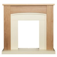 Adam Chilton Oak and Cream Fireplace 39 Inch - Surround Only