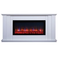 Suncrest Kesgrave White Freestanding Electric Fireplace Suite