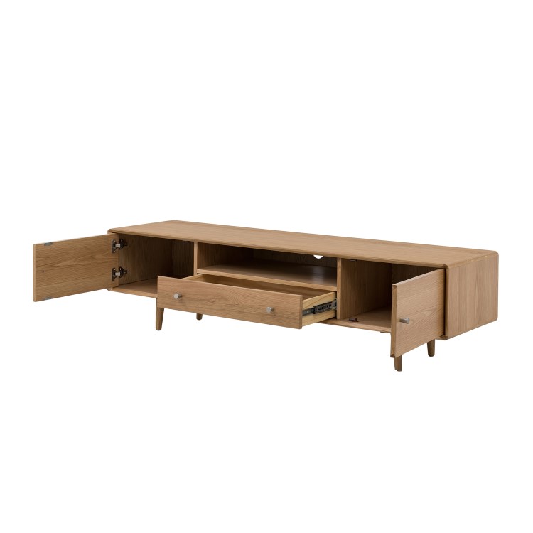 Large TV Stand with Storage in Solid Oak  - TV's up to 45" - Marny