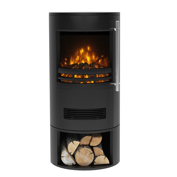 Be Modern Tunstall Electric Cylinder Stove with Log Store