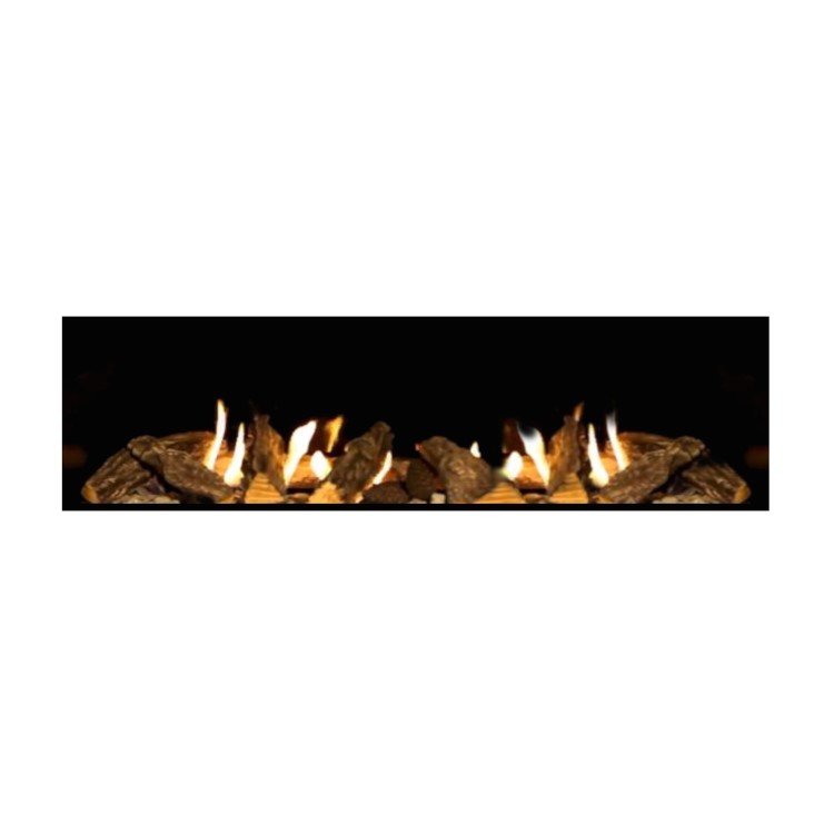 Black 39inch Inset Gas Media Wall Fireplace - Sirocco Fires Lux 1000