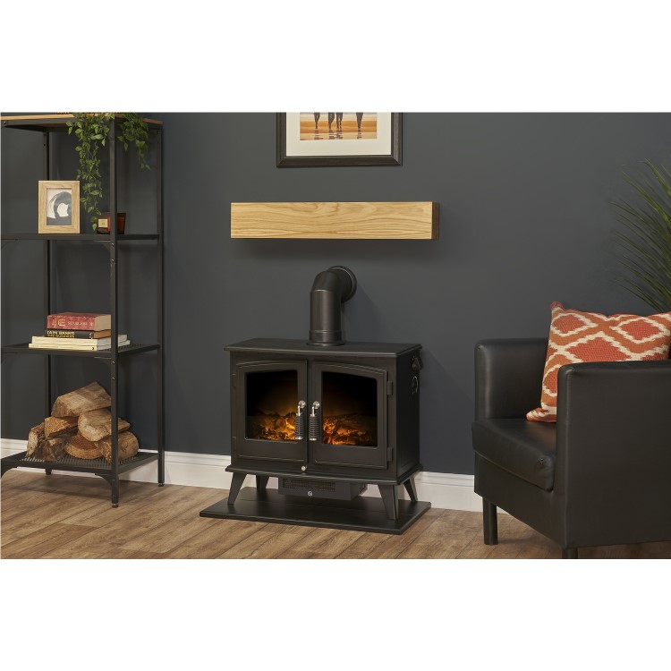 Adam Oak Beam, Hearth & Stove Pipe Set