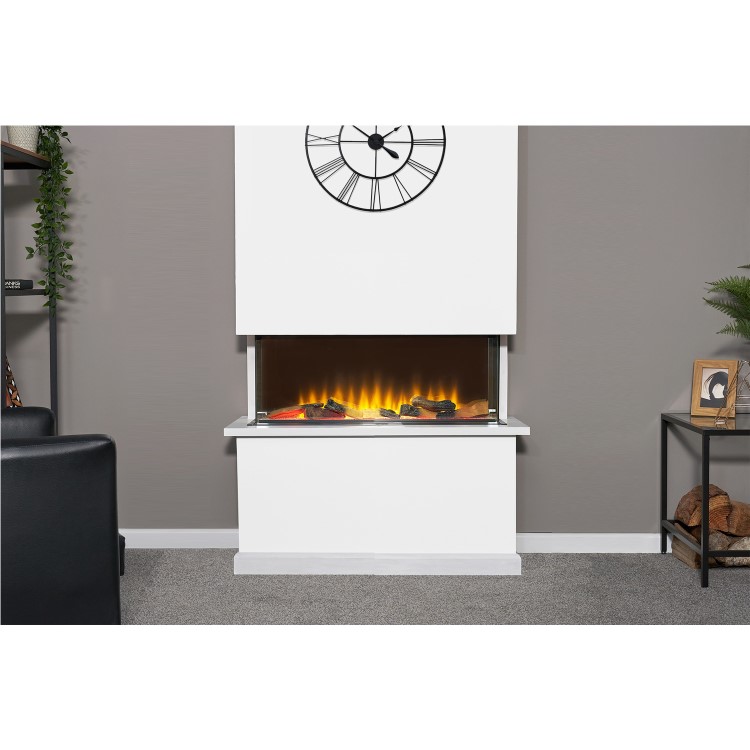 Adam Sahara Panoramic Media Wall Electric Fire, 31 Inch