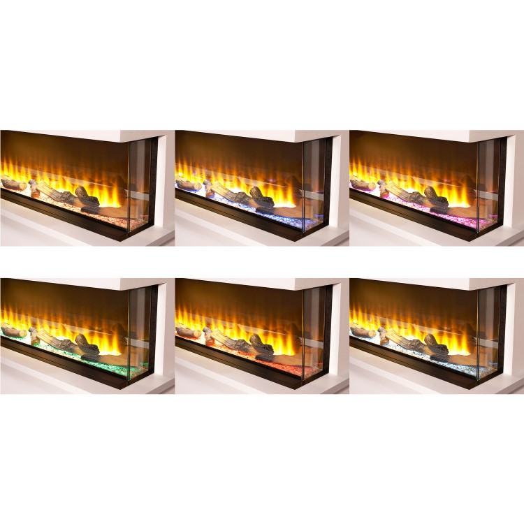 Adam Sahara Panoramic Media Wall Electric Fire, 31 Inch