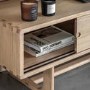 Large Natural Oak TV Stand with Storage - TV's up to 65" - Craft - Caspian House