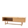 Large Natural Oak TV Stand with Storage - TV's up to 65" - Craft - Caspian House