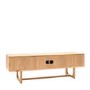 Large Natural Oak TV Stand with Storage - TV's up to 65" - Craft - Caspian House