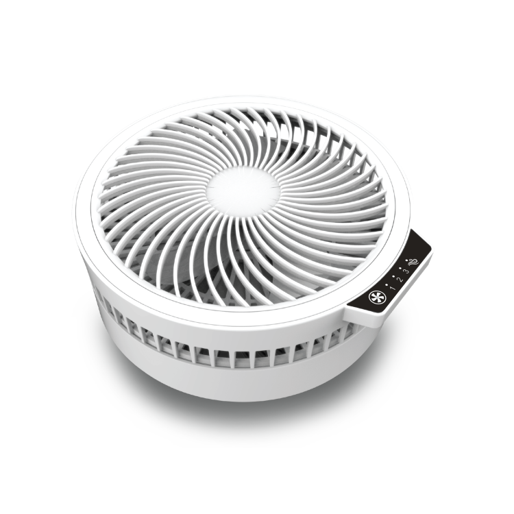 electriQ 6 inch Rechargeable and Foldable Quiet DC Fan with LED Light - Ideal for Indoor or Outdoor