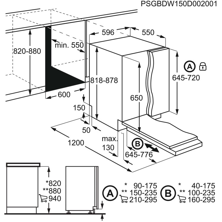 AEG 14 Place Settings Fully Integrated Dishwasher