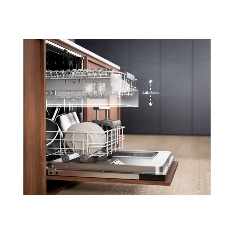 AEG Series 9000 ComfortLift Integrated Dishwasher - Black control panel