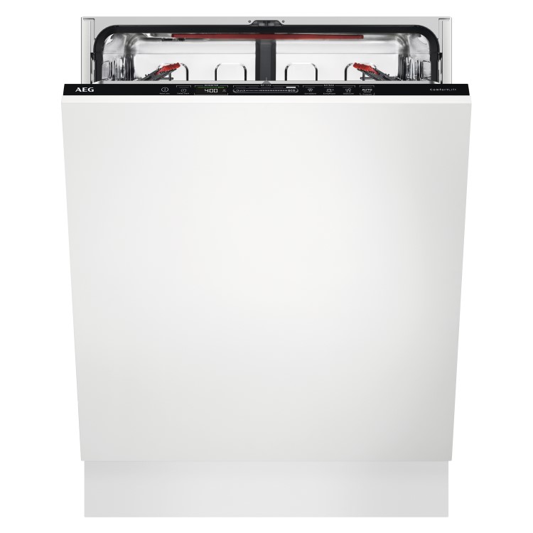 AEG Series 9000 ComfortLift Integrated Dishwasher - Black control panel