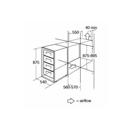 CDA 99 Litre Integrated In Column Freezer