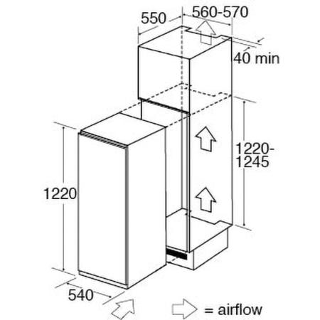 CDA 197 Litre In-Column Integrated Fridge