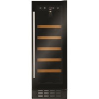 CDA FWC303BL 30 cm Freestanding Under Counter Wine Cooler - Black Glass