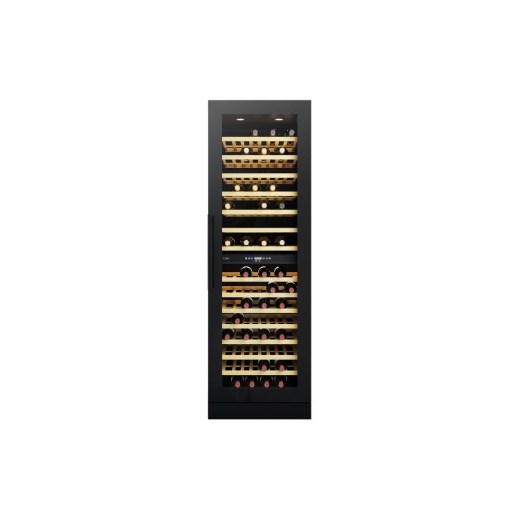 CDA 117 Bottle Freestanding Wine Cooler Dual Zone Tall - Black