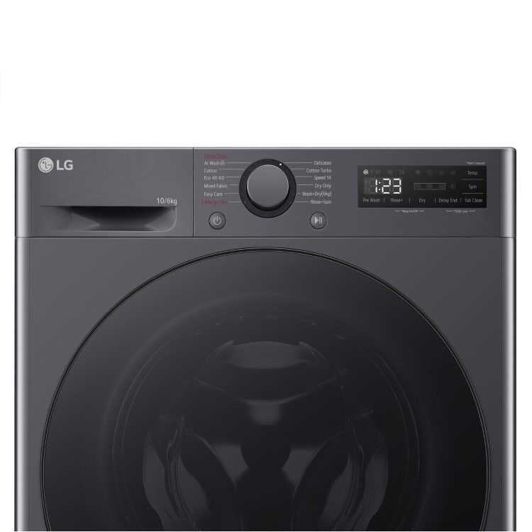 LG TurboWash™ 10Kg Wash 6Kg Dry 1400rpm Washer Dryer - Slate Grey