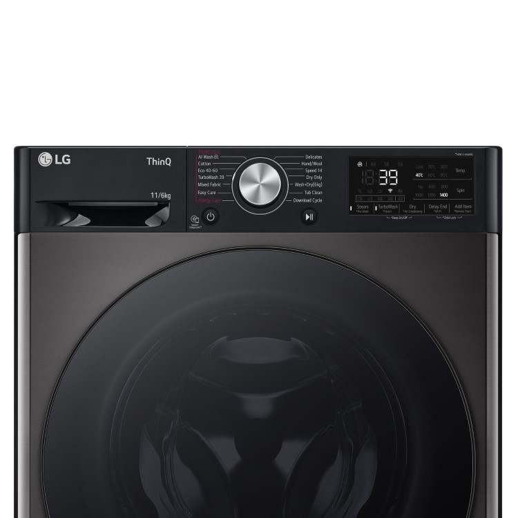 LG LG TurboWash&#153; 360 11Kg Wash 6Kg Dry 1400rpm Washer Dryer - Platinum Black