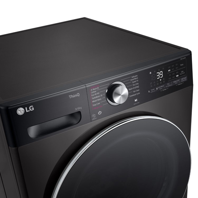 LG  9Kg Wash 6Kg Dry  1400rpm Washer Dryer - Platinum Black