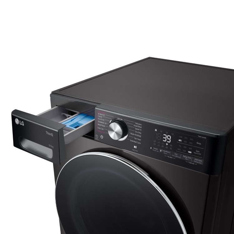 LG  9Kg Wash 6Kg Dry  1400rpm Washer Dryer - Platinum Black