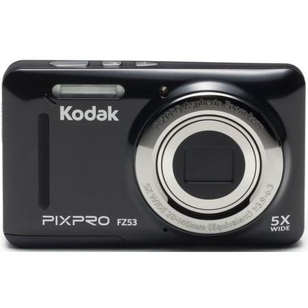 Kodak PIXPRO FZ53 Camera 16MP 5xZoom 2.7"LCD 28mm Wide Li Ion Battery in Black