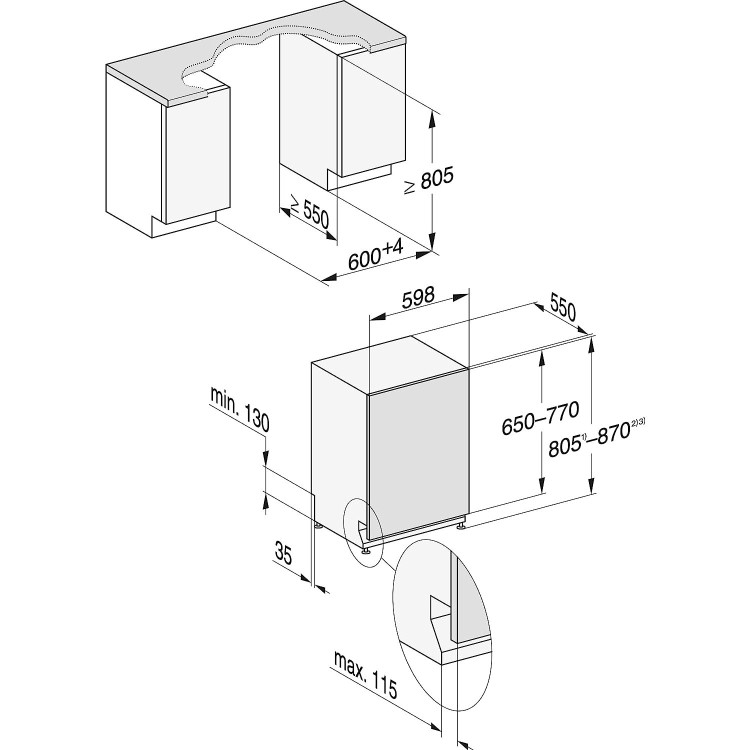 Miele G5300 Series 14 Place Settings Fully Integrated Dishwasher