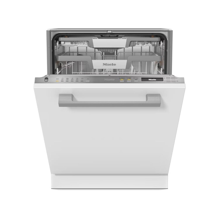 Miele 7000 Series Integrated Dishwasher - Smart Wi-Fi, B-Rated, Silver control panel