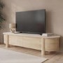 Large Oak & Marble Top TV Stand - TV's up to 85" - Gianna