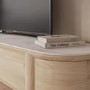 Large Oak & Marble Top TV Stand - TV's up to 85" - Gianna