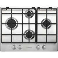 Hotpoint GB6401X 64cm Four Burner Gas Hob - Stainless Steel