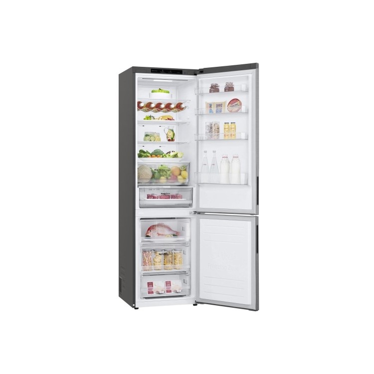 LG NatureFRESH 384 Litre 70/30 Freestanding Frost Free Fridge Freezer - Silver