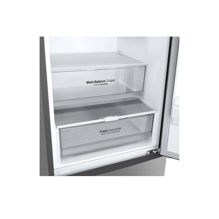 LG NatureFRESH 384 Litre 70/30 Freestanding Frost Free Fridge Freezer - Silver