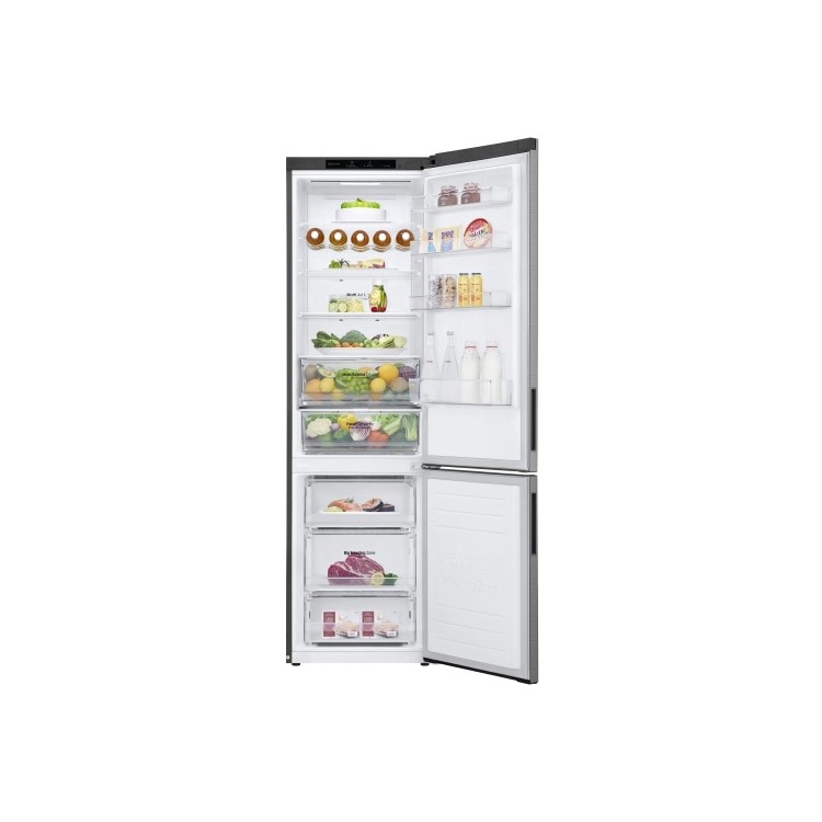 LG NatureFRESH 384 Litre 70/30 Freestanding Frost Free Fridge Freezer - Silver