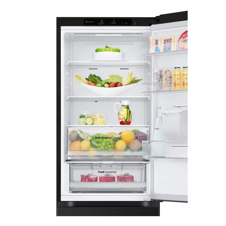 LG NatureFRESH 343 Litre 60/40 Freestanding Fridge Freezer - Matte Black