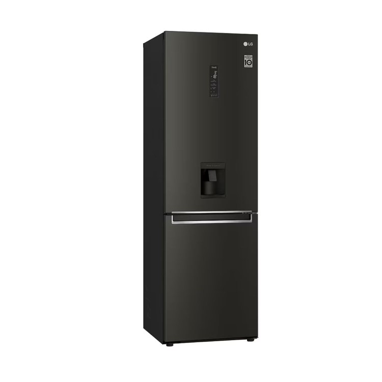 LG NatureFRESH 340 Litre 70/30 Fridge Freezer Fridge Freezer - Black Steel