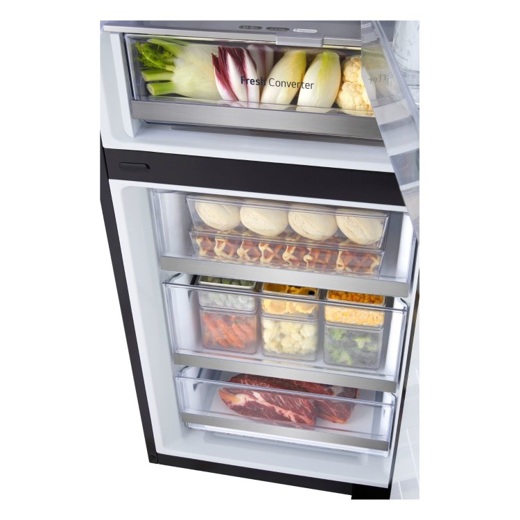 LG InstaView 349 Litre 60/40 Freestanding Fridge Freezer - Black