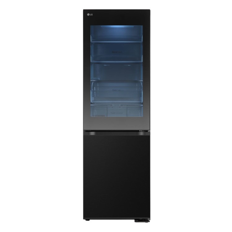 LG InstaView 349 Litre 60/40 Freestanding Fridge Freezer - Black