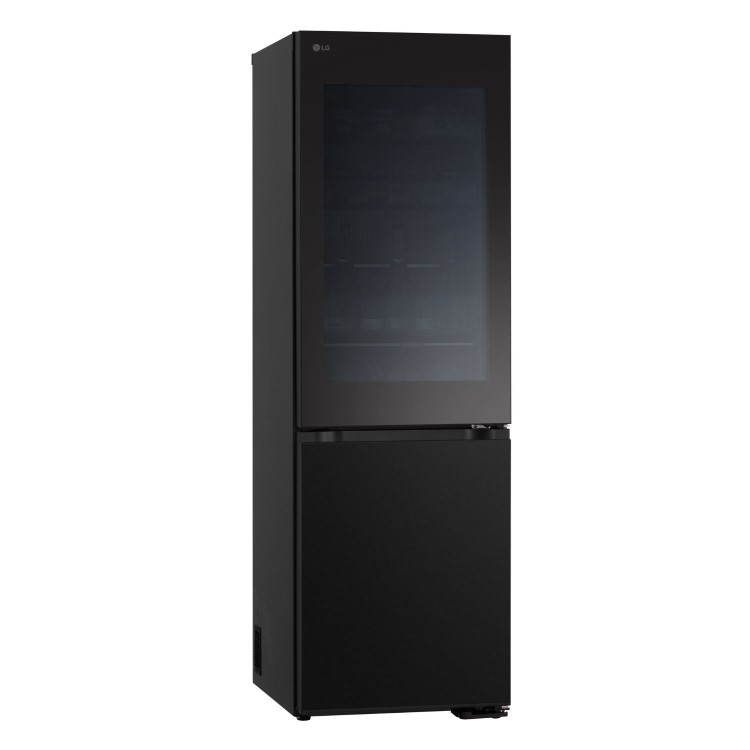 LG InstaView 349 Litre 60/40 Freestanding Fridge Freezer - Black