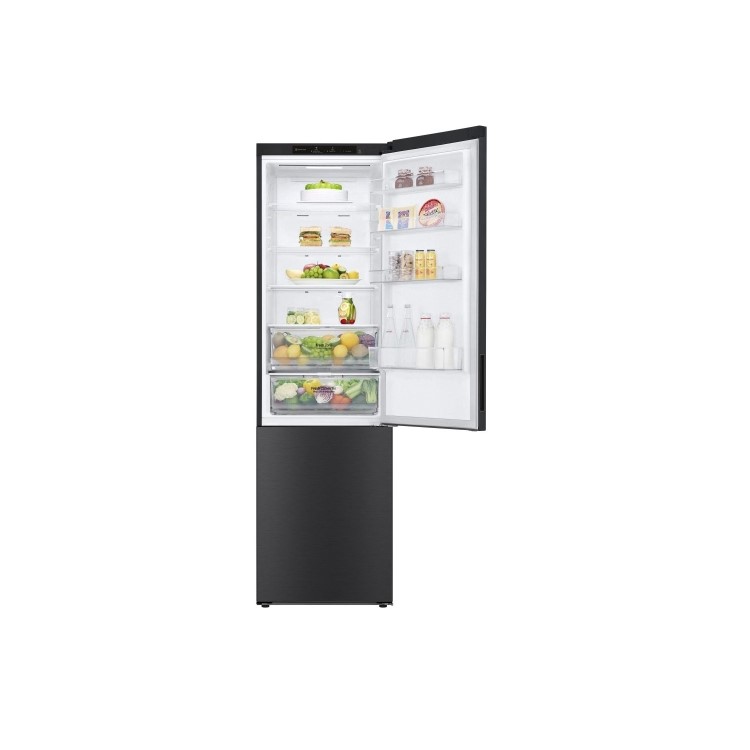 LG NatureFRESH 384 Litre 70/30 Freestanding Fridge Freezer - Black