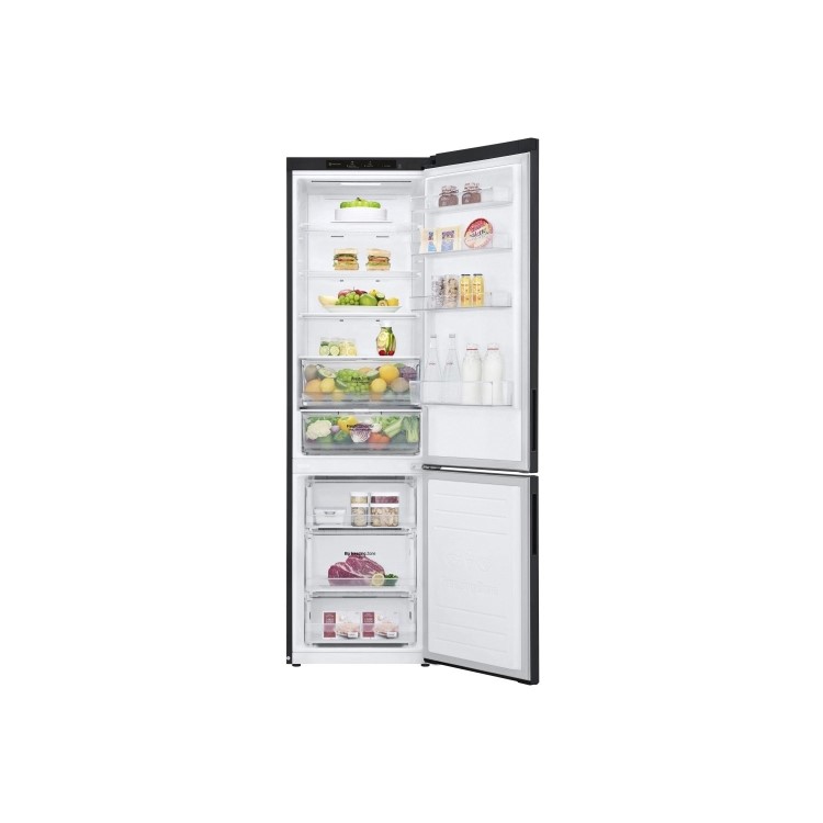 LG NatureFRESH 384 Litre 70/30 Freestanding Fridge Freezer - Black