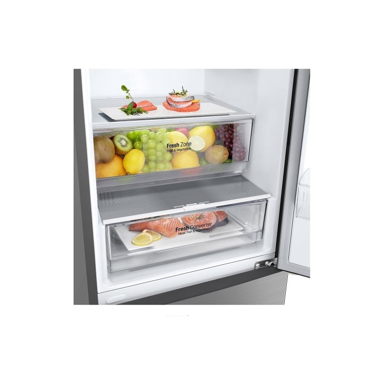 LG NatureFRESH 384 Litre 70/30 Freestanding Fridge Freezer - Silver