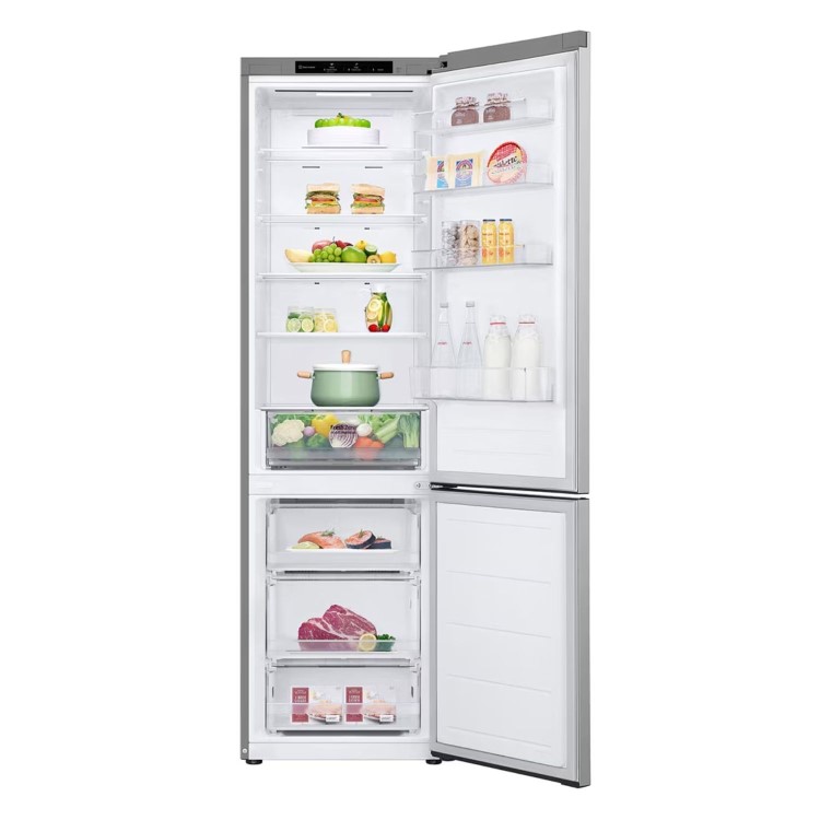 LG NatureFRESH 387 Litre 70/30 Freestanding Fridge Freezer - Silver