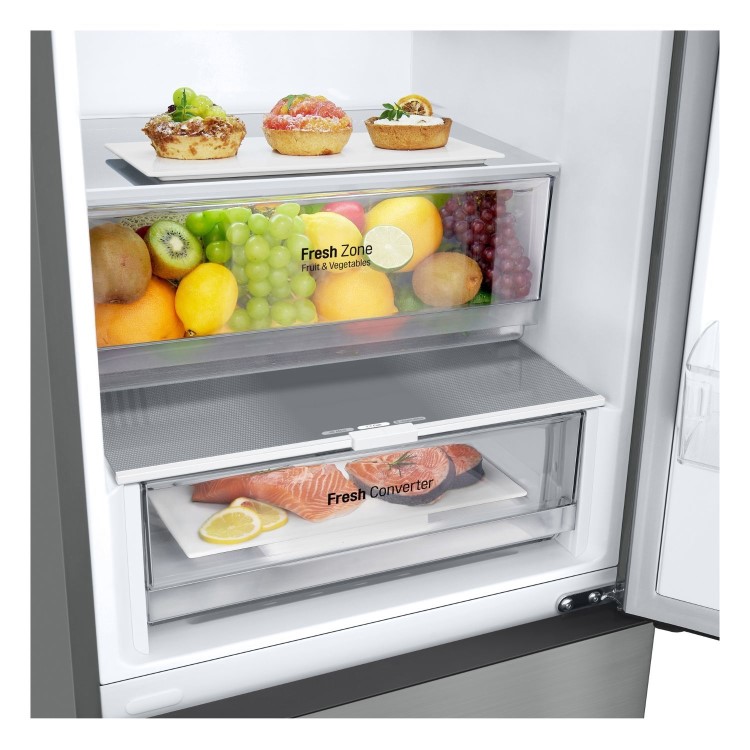 LG NatureFRESH 387 Litre 70/30 Fridge Freezer - Prime Silver