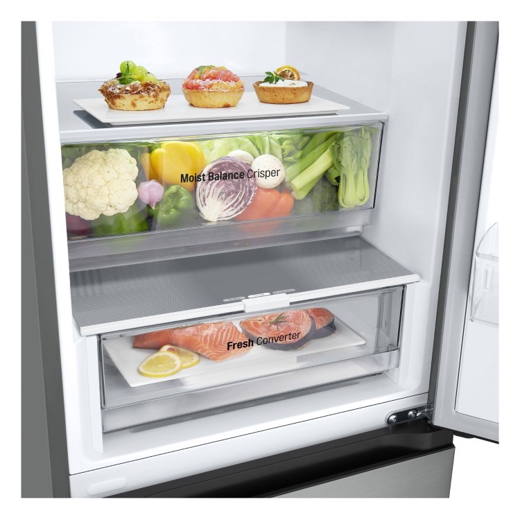 LG NatureFRESH 344 Litre 60/40 Fridge Freezer - Prime Silver