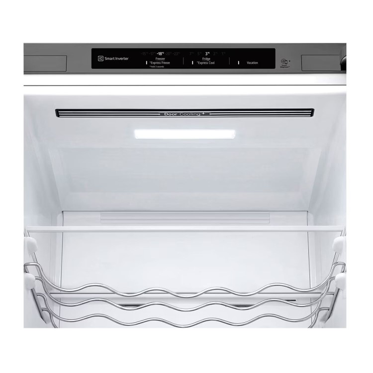 Refurbished LG NatureFRESH GBV3200CPY Freestanding 387 Litre 70/30 Frost Free Fridge Freezer Silver