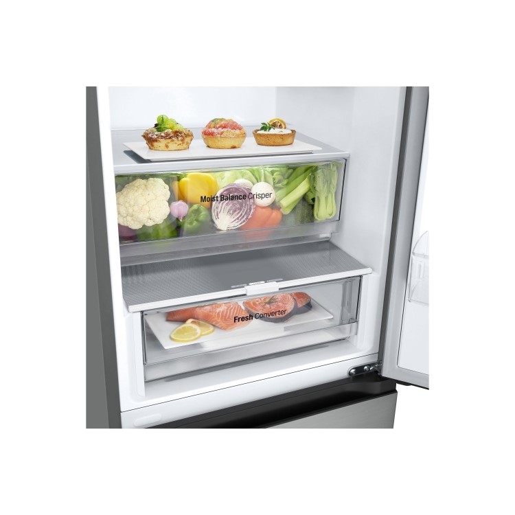 LG NatureFRESH 387 Litre 70/30 Freestanding Fridge Freezer - Prime Silver