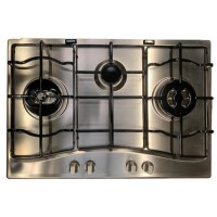 Hotpoint 75cm 3 Burner Gas Hob - Stainless Steel