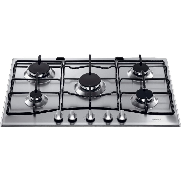 Hotpoint GC750X 75cm Wide Five Burner Gas Hob - Stainless Steel