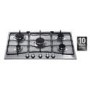 Hotpoint GC750X 75cm Wide Five Burner Gas Hob - Stainless Steel