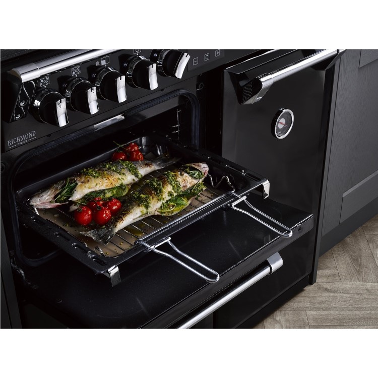 Refurbished Stoves Richmond S900DF 90cm Dual Fuel Range Cooker Black