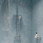 Gainsborough GDSE Thermostatic Bar Mixer Shower Set with Adjustable & Drencher Heads - Square